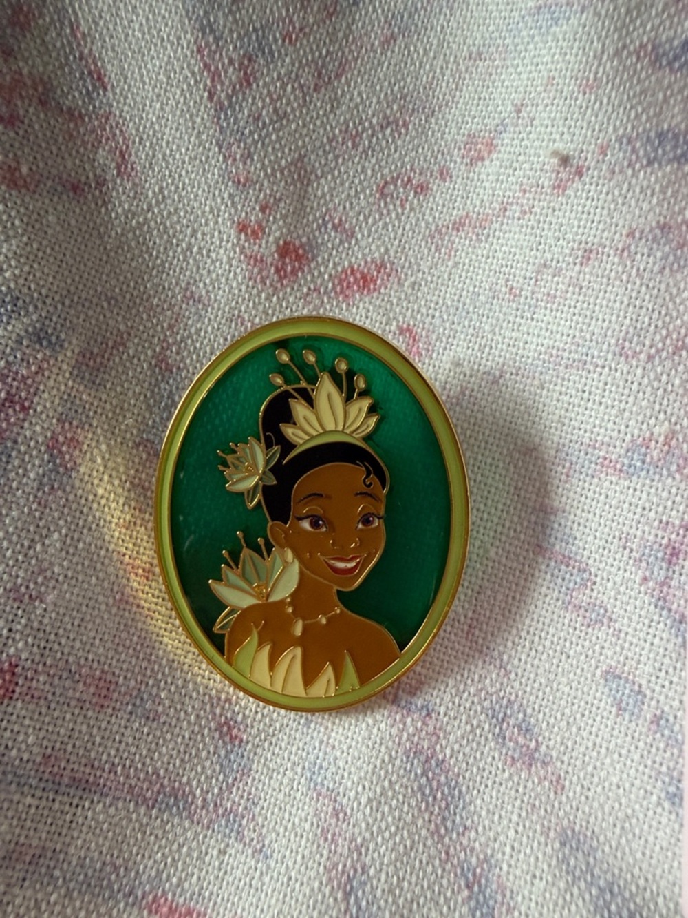 Disney Tiana princess stained glass Portrait Enamel Pin